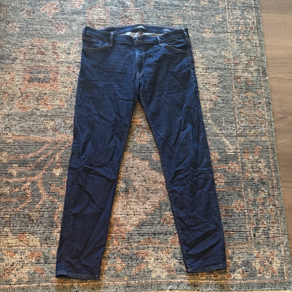 Classic Straight Men’s Jeans In Dark Blue